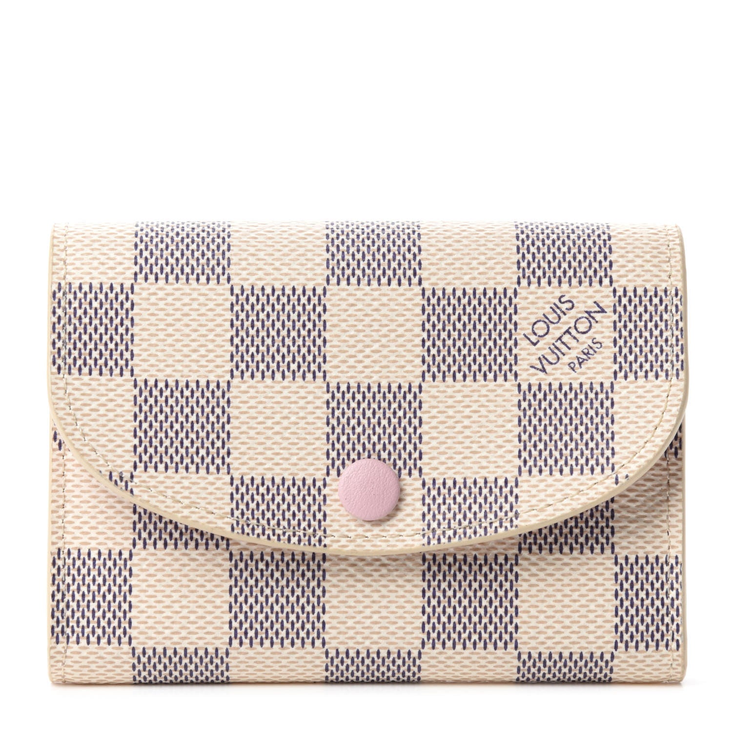 Louis Vuitton Damier Azur Rosalie Coin Purse Rose Ballerine 1 of 8