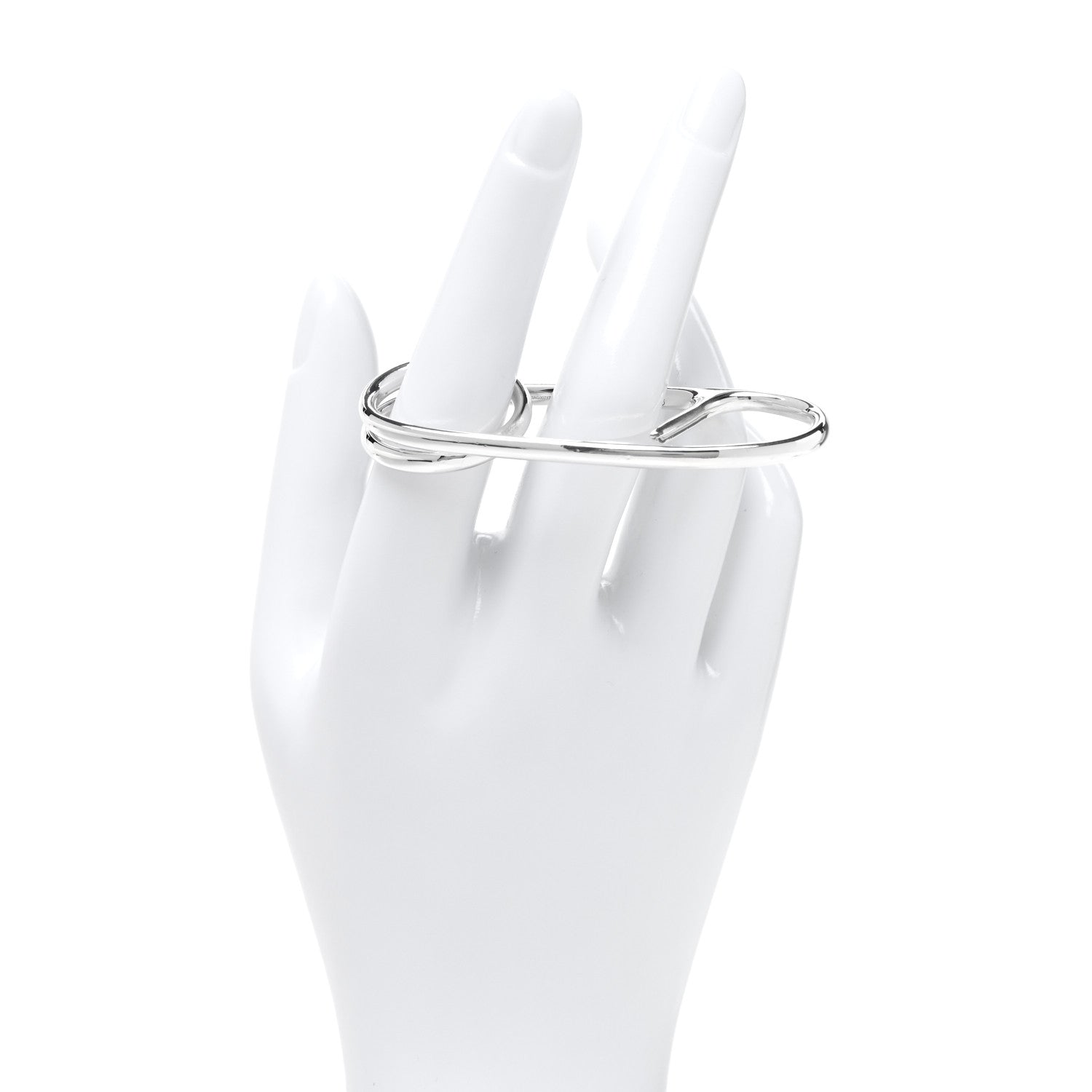 Hermes Sterling Silver Chaine D'Ancre Punk Triple Ring 60 9 2 of 4