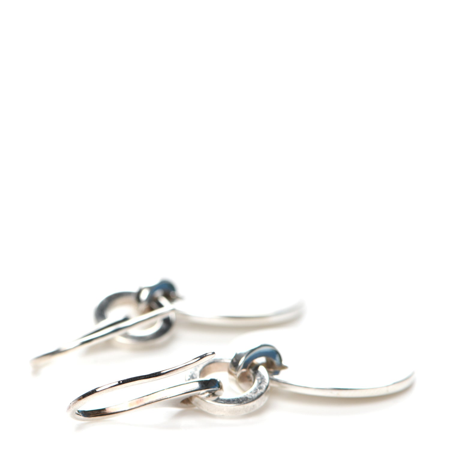 Gucci Sterling Silver Trademark Round Drop Earrings 3 of 6