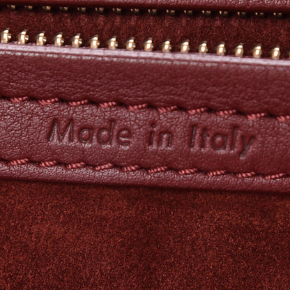 Celine Supple Calfskin Medium Phantom Luggage Burgundy 7 of 19