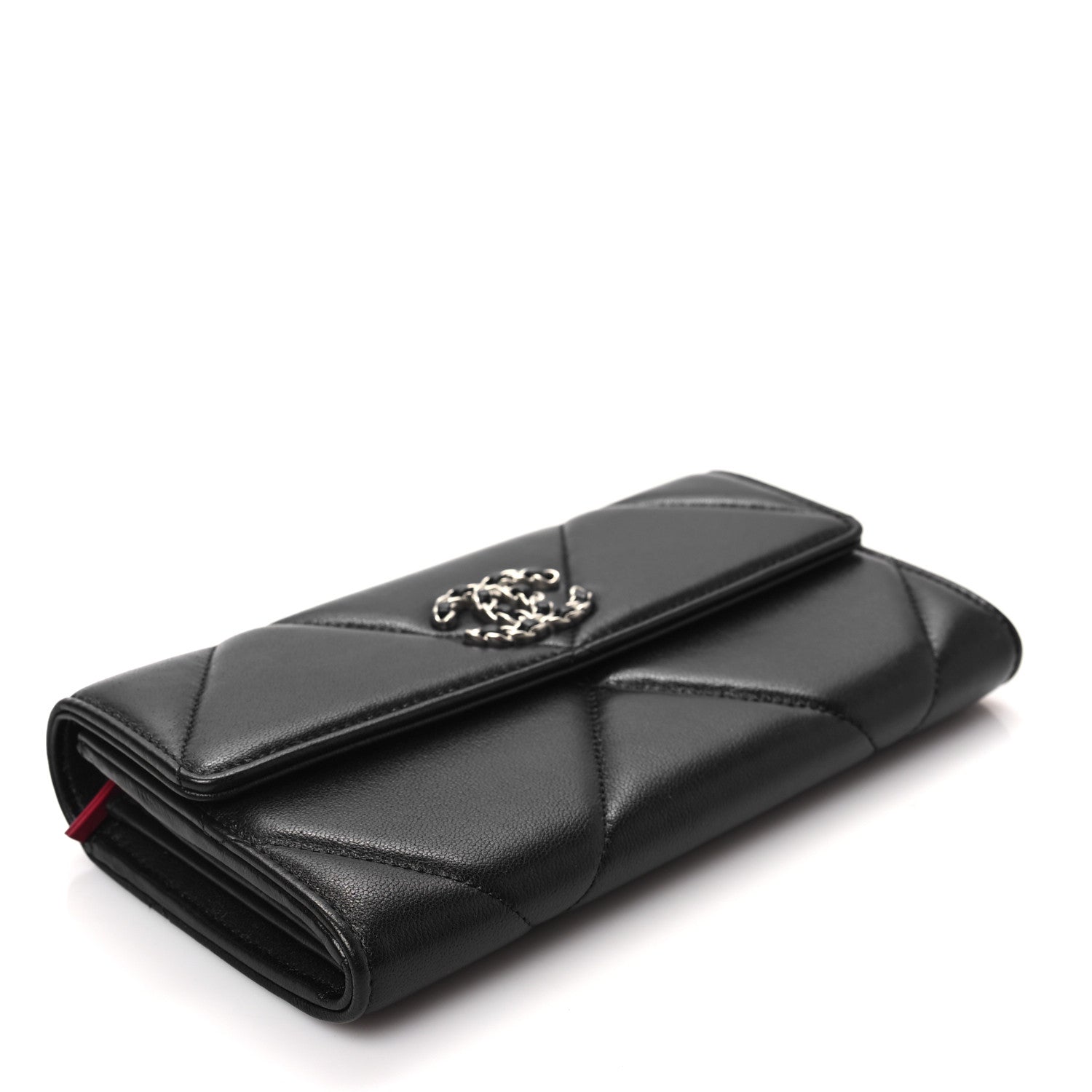 Chanel Lambskin Quilted Chanel 19 Flap Wallet Black 4 of 8