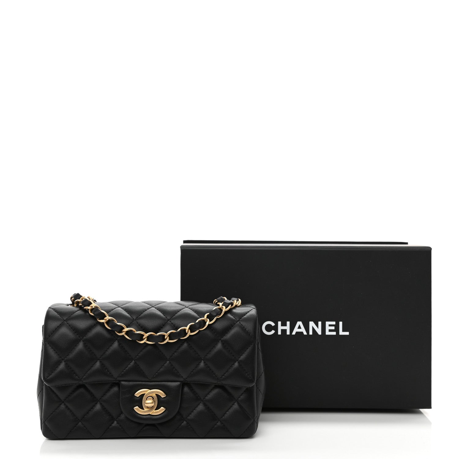Chanel Lambskin Quilted Mini Rectangular Flap Black 11 of 11
