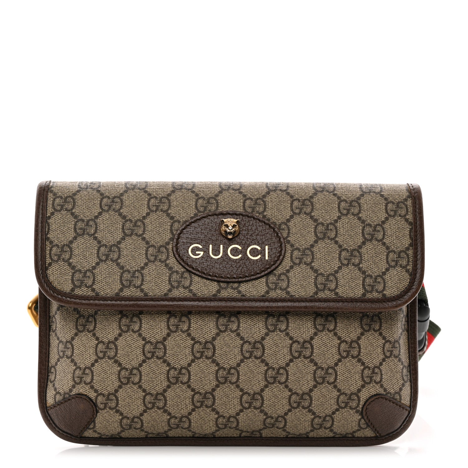 Gucci GG Supreme Monogram Neo Vintage Web Belt Bag Brown 1 of 13