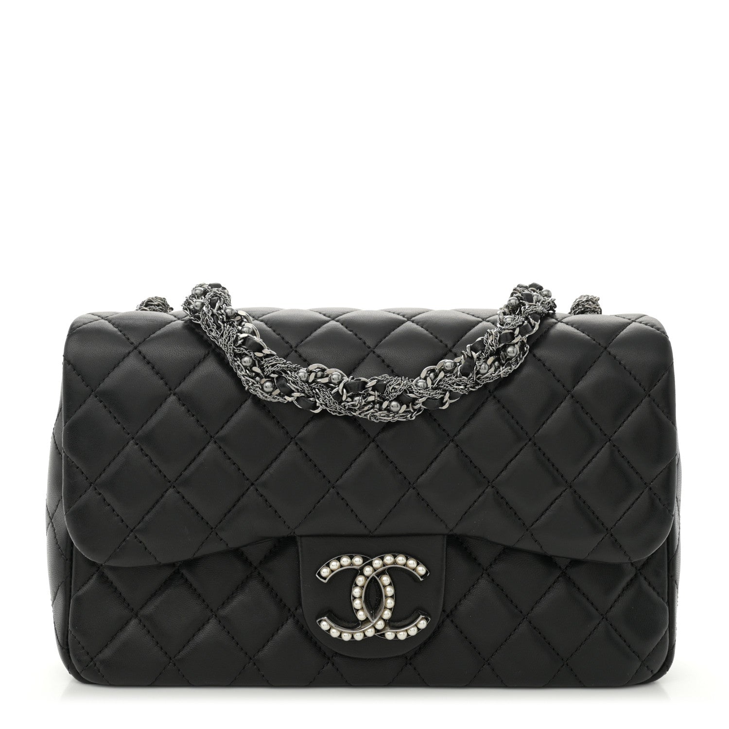 Chanel Lambskin Medium Westminster Pearl Flap Black 1 of 11