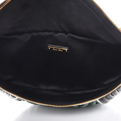 Miu Miu Nappa Matelasse Belt Bag Nero Black Billard Green 5 of 7