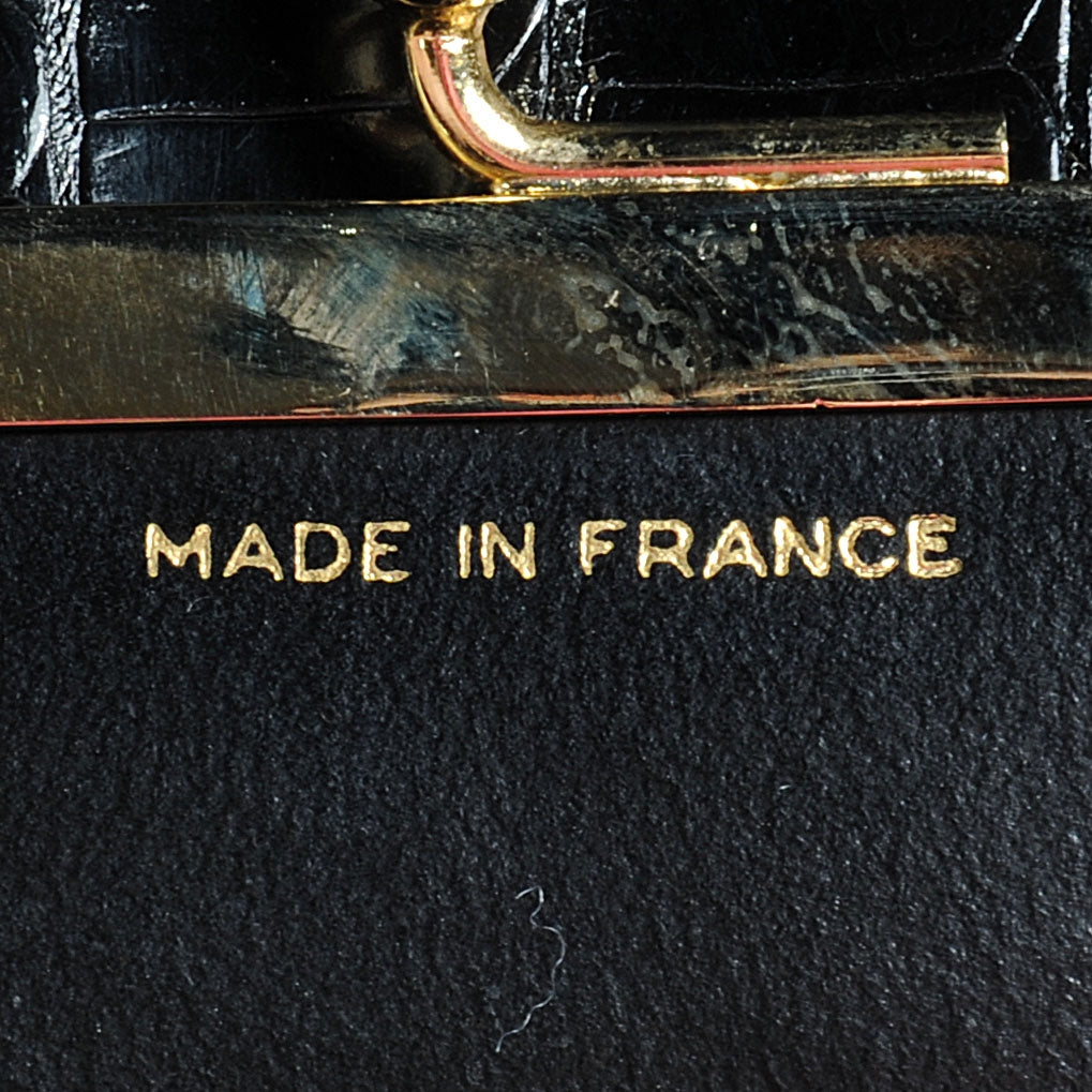 Chanel Crocodile Evening Bag Black 6 of 7