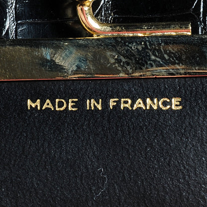 Chanel Crocodile Evening Bag Black 6 of 7