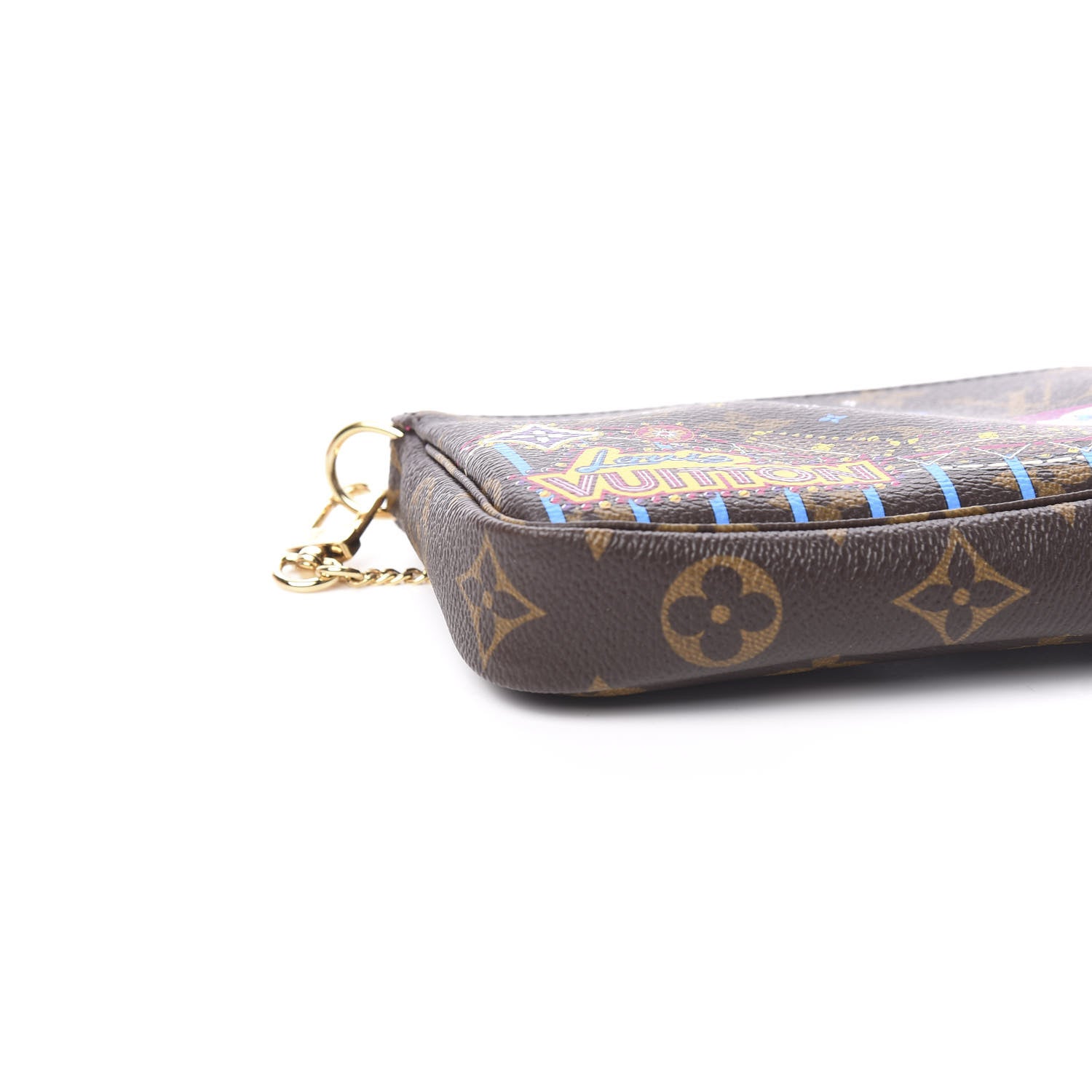 Louis Vuitton Monogram 2020 Christmas Animation Roller Coaster Mini Pochette Accessories Pivoine 7 of 9