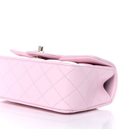 Chanel Lambskin Quilted Mini Top Handle Rectangular Flap Light Pink 9 of 10