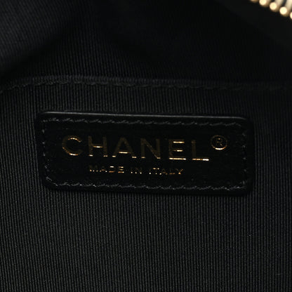 Chanel Crumpled Glazed Lambskin Quilted Waist Bag Fanny Pack Black 5 of 9