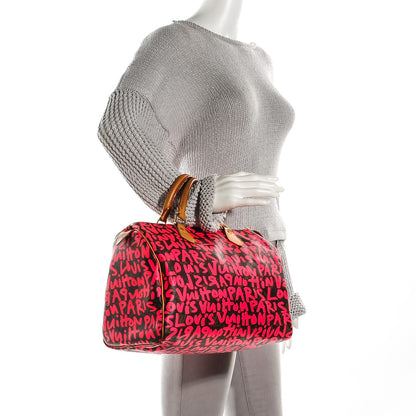 Louis Vuitton Monogram Graffiti Speedy 30 Fuchsia 2 of 7