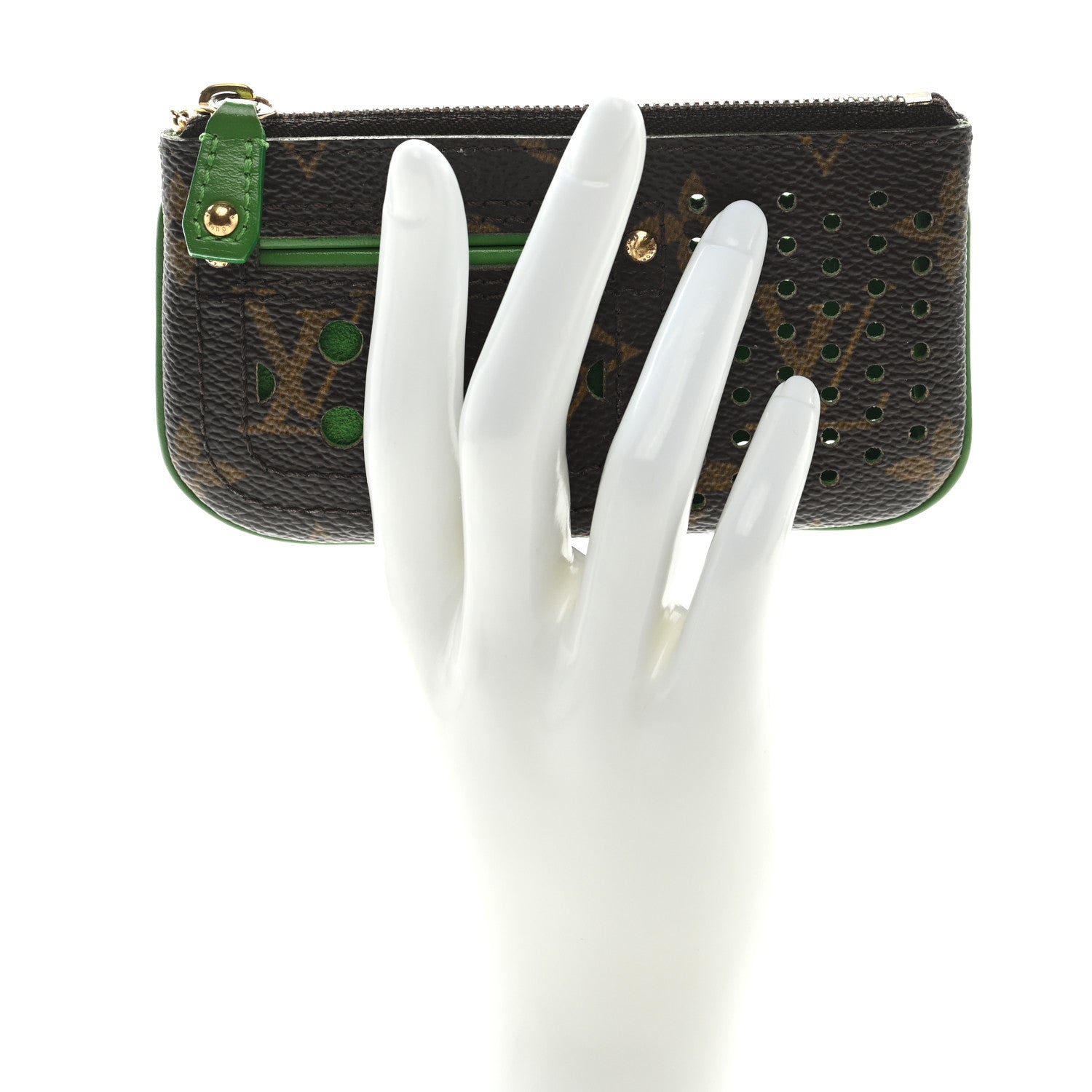 Louis Vuitton Monogram Perforated Key Pouch Green 2 of 6