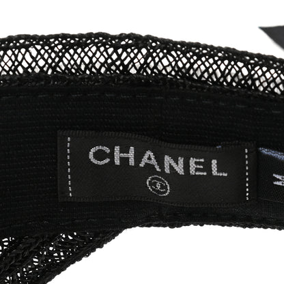 Chanel Abaca Cotton Ribbon Visor M Black 7 of 7