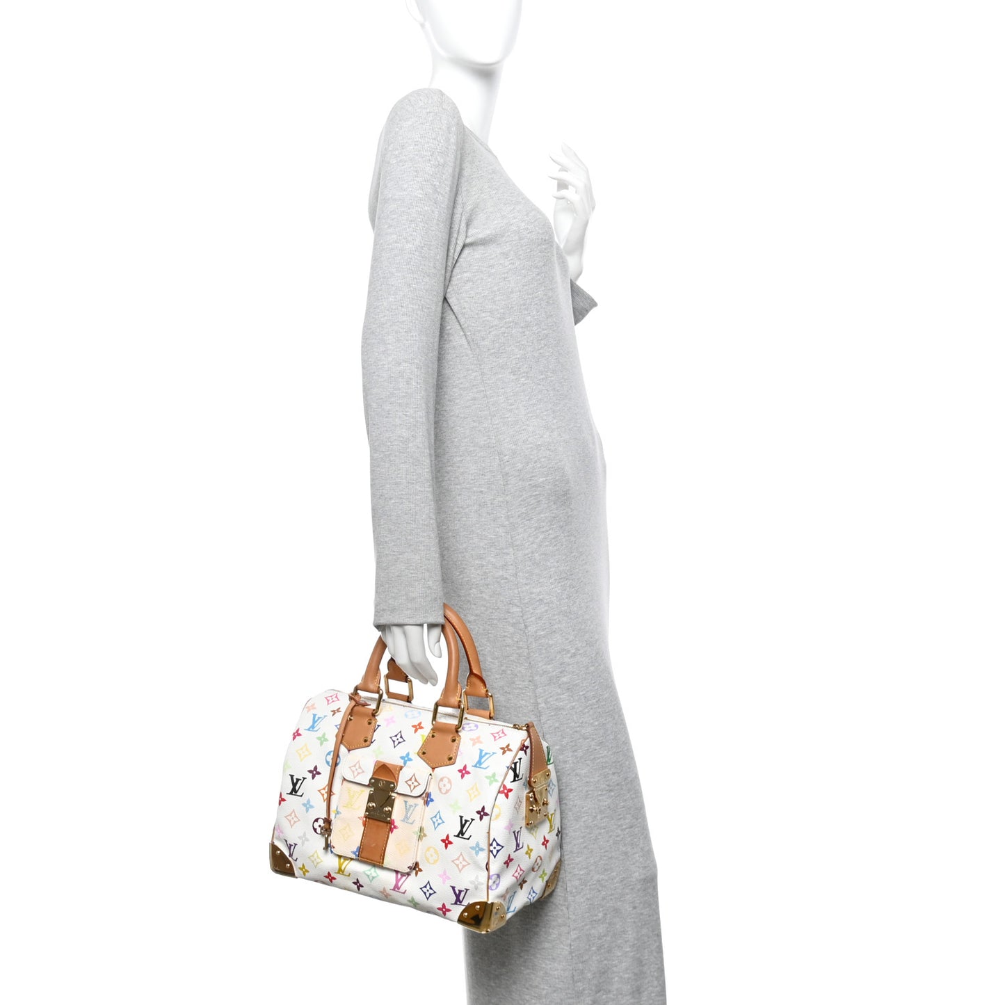 Monogram Multicolor Speedy 30 White