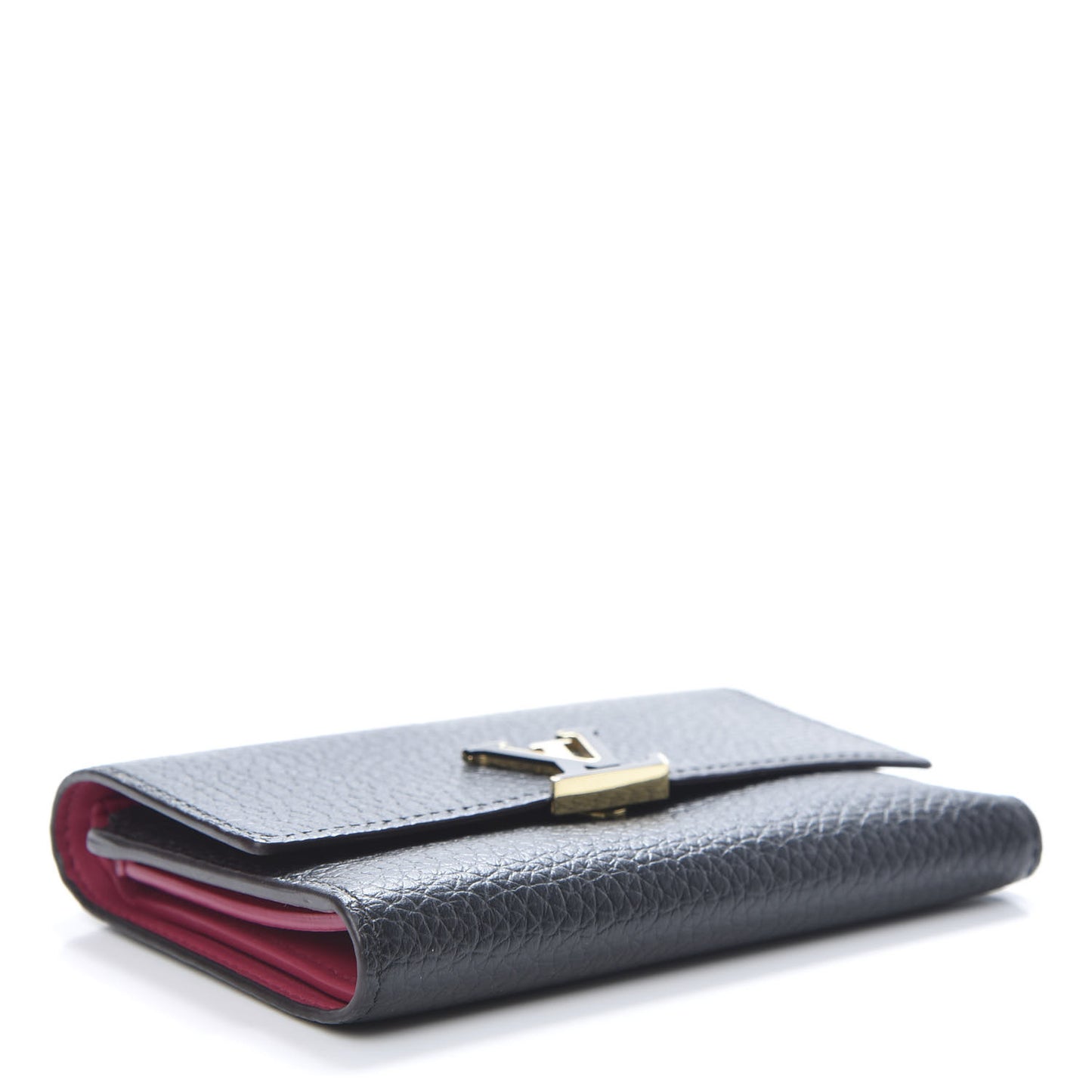 Taurillon Capucines Compact Wallet Black