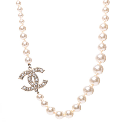 Chanel Pearl CC 100th Anniversary Necklace Light Gold 1 of 6