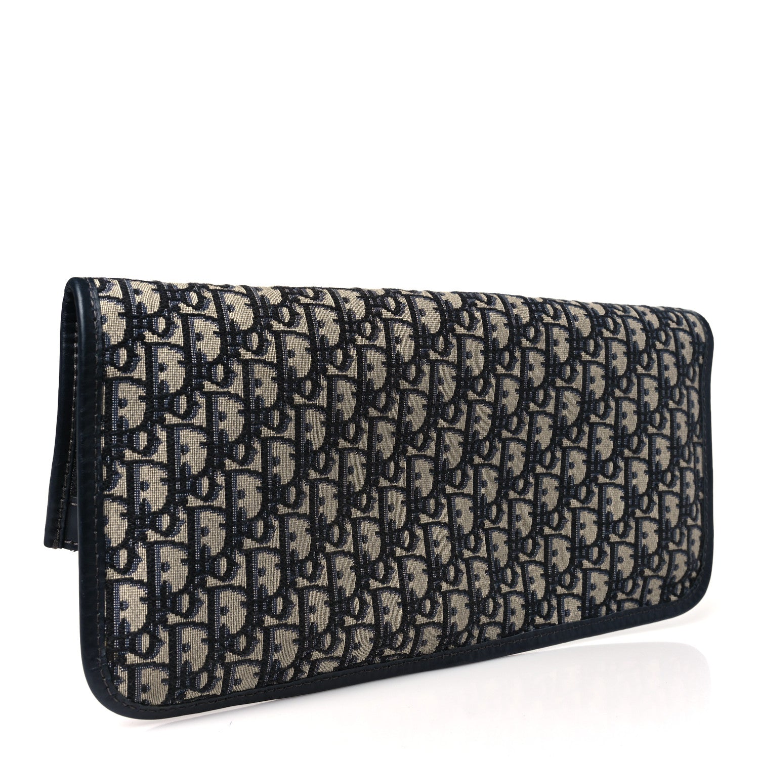 Christian Dior Oblique Fold Over Clutch Blue 3 of 11