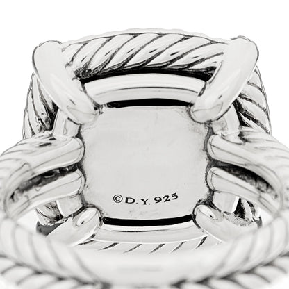 David Yurman Sterling Silver Diamond Black Onyx 14mm Chatelaine Ring 57 8 5 of 5