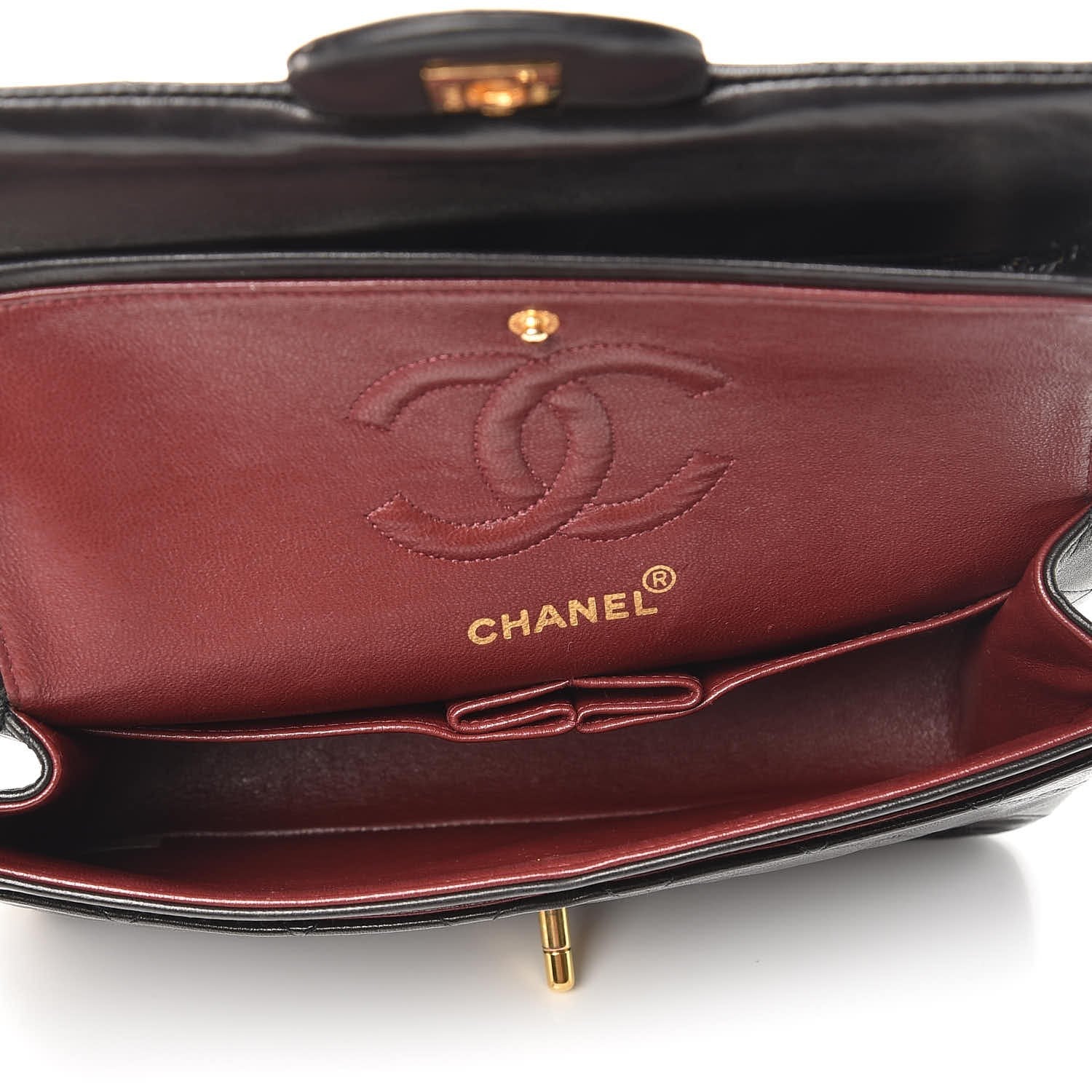 Chanel Lambskin Quilted Small Double Flap Black 6 of 8