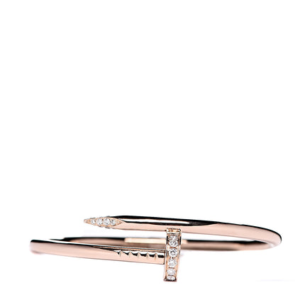 Cartier 18K Pink Gold Diamond Juste Un Clou Bracelet 16 1 of 6