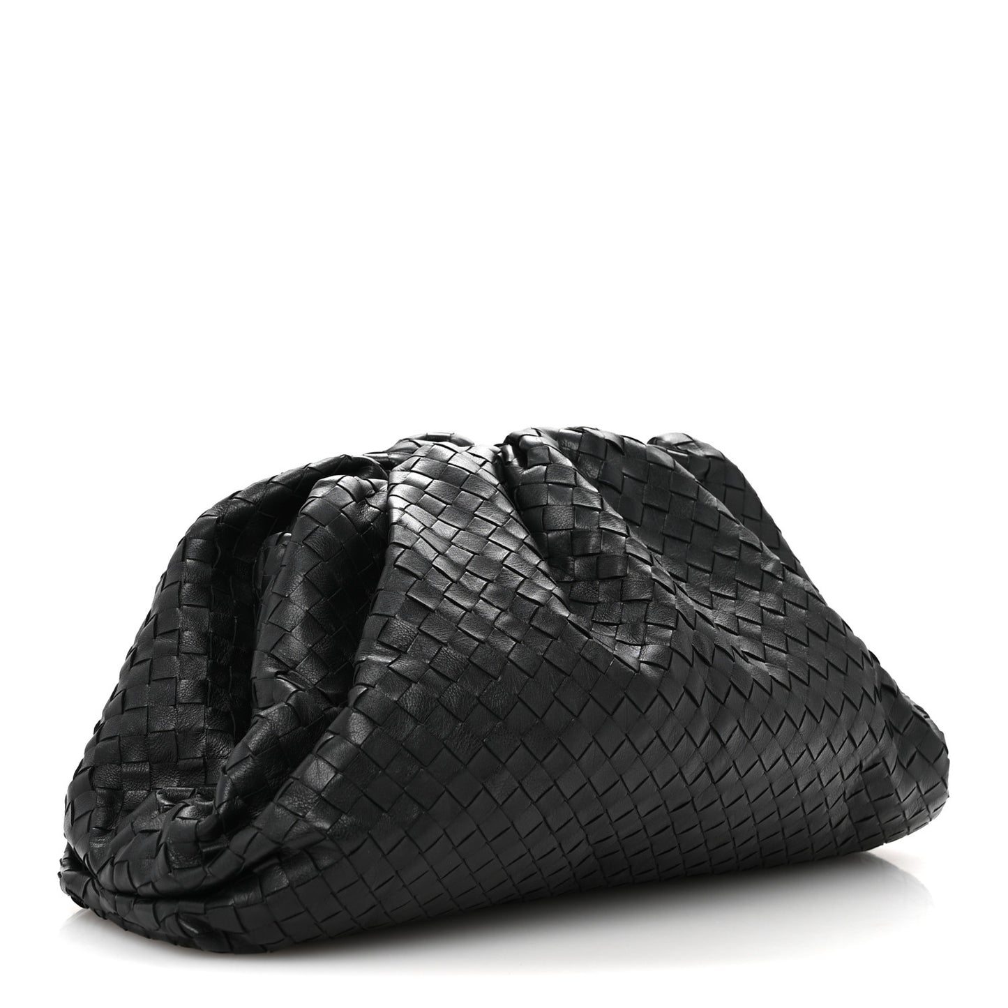 Nappa Maxi Intreccio The Pouch Oversized Clutch Black