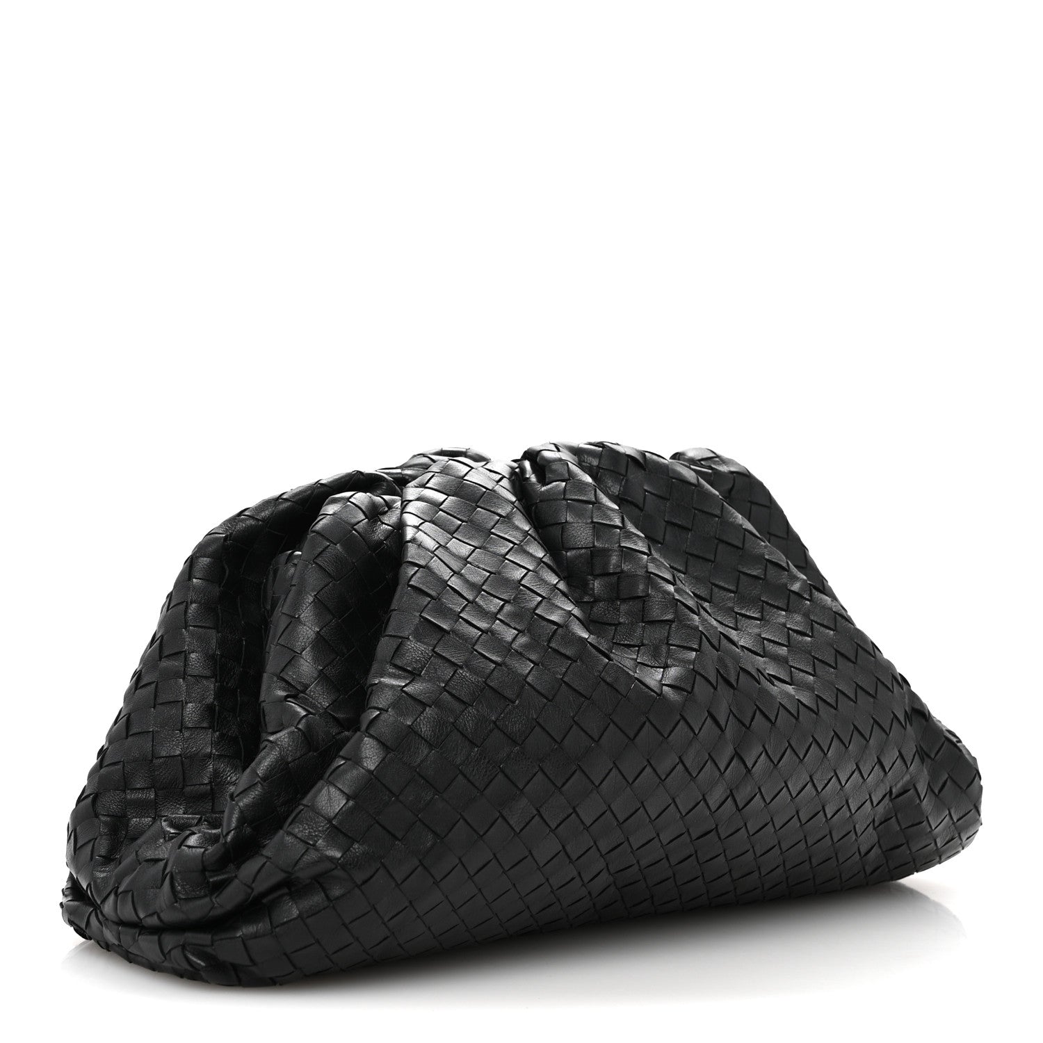 Bottega Veneta Nappa Maxi Intreccio The Pouch Oversized Clutch Black 3 of 12