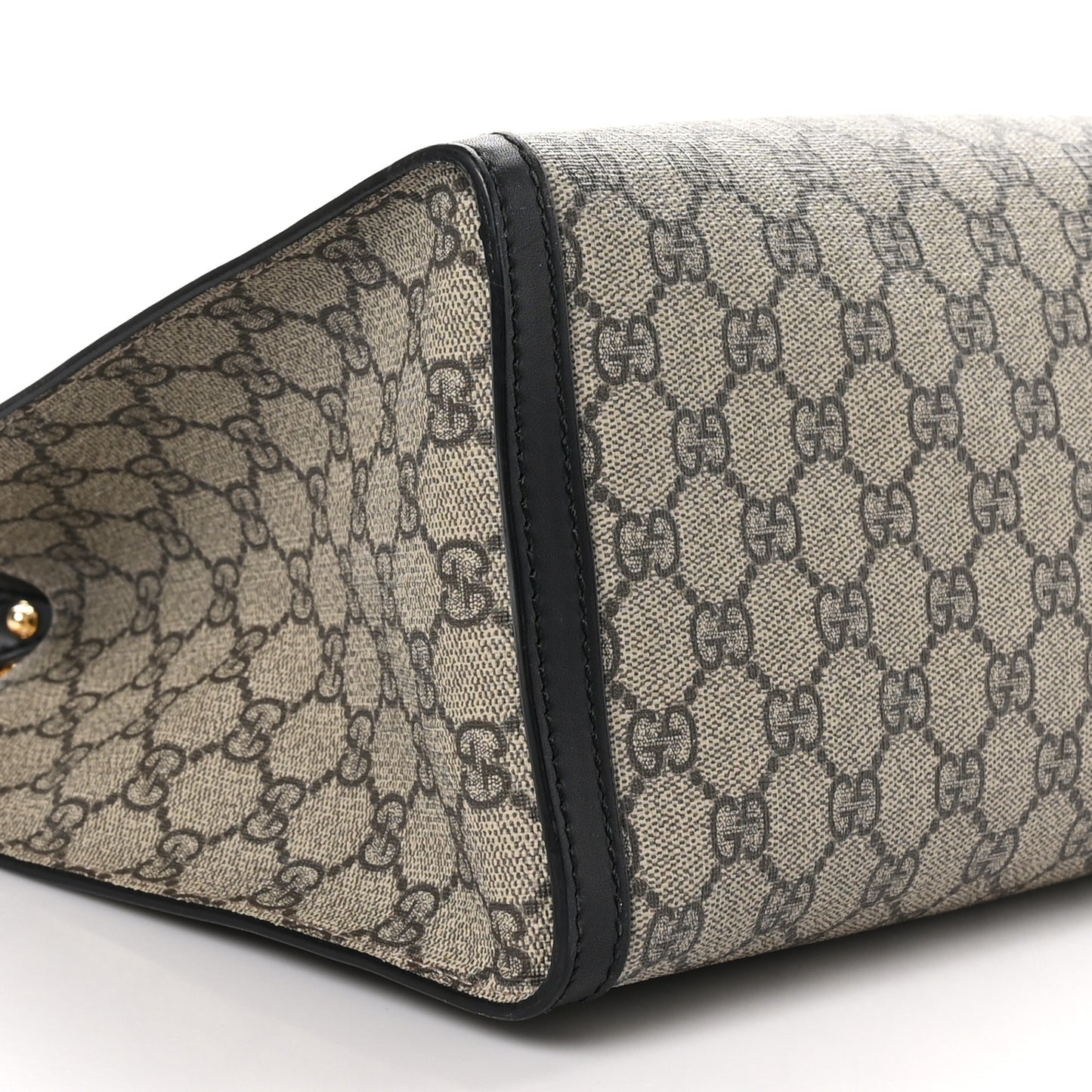 GG Supreme Monogram Medium Padlock Tote Black