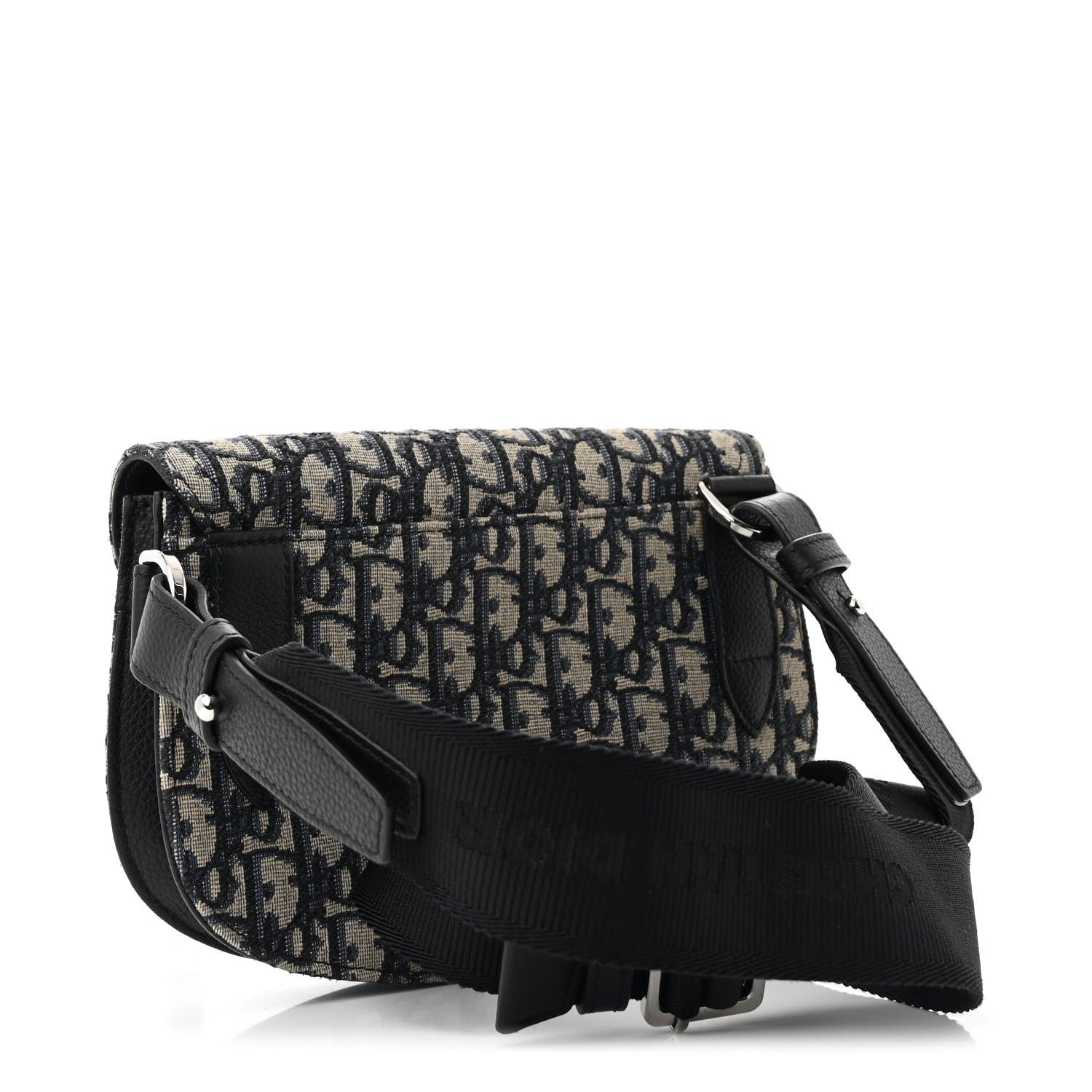 Christian Dior Oblique Saddle Messenger Pouch Beige Black 3 of 10