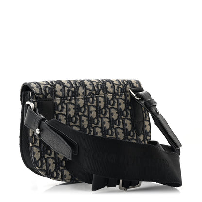 Christian Dior Oblique Saddle Messenger Pouch Beige Black 3 of 10