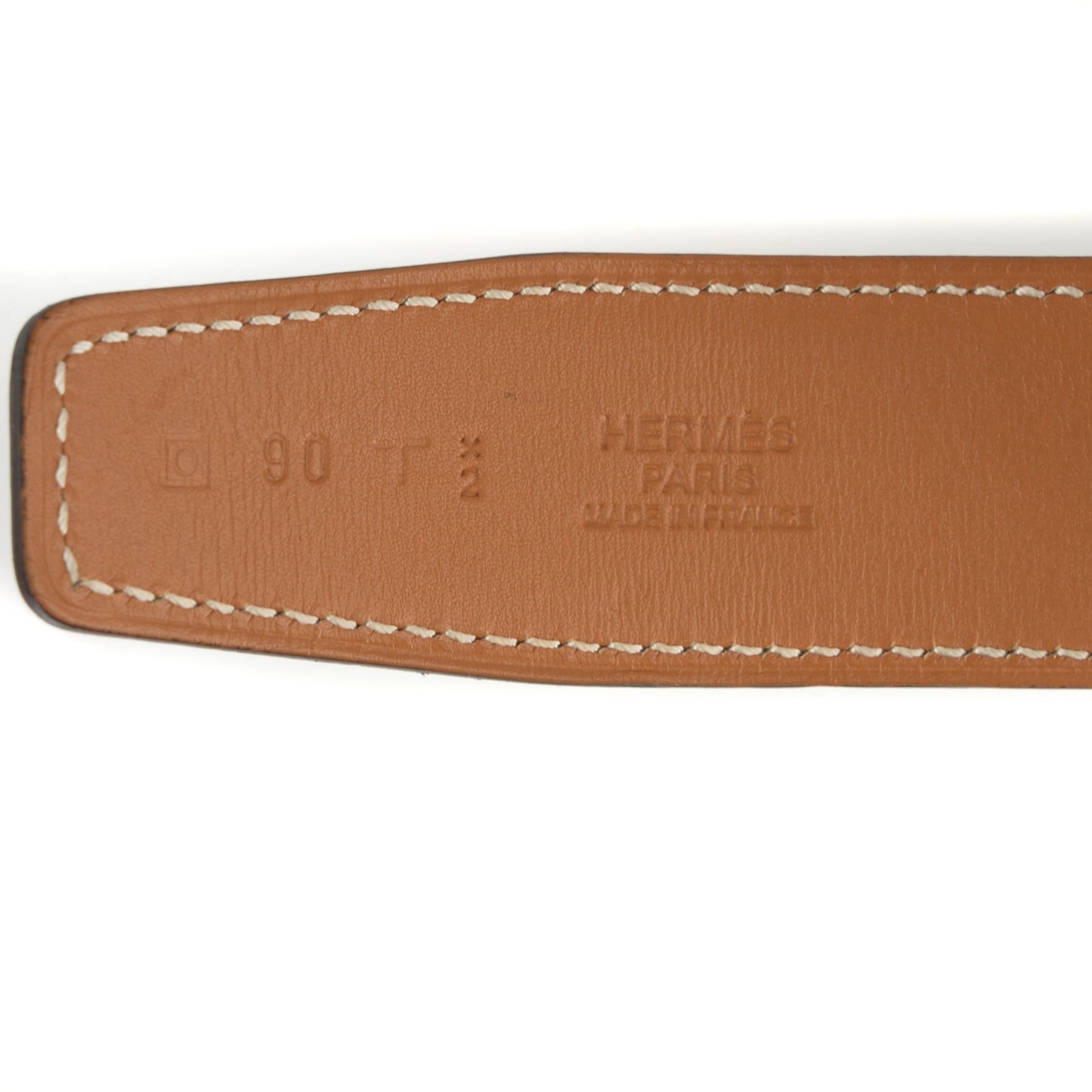 Epsom Chamonix 32mm H Belt 90 White Gold