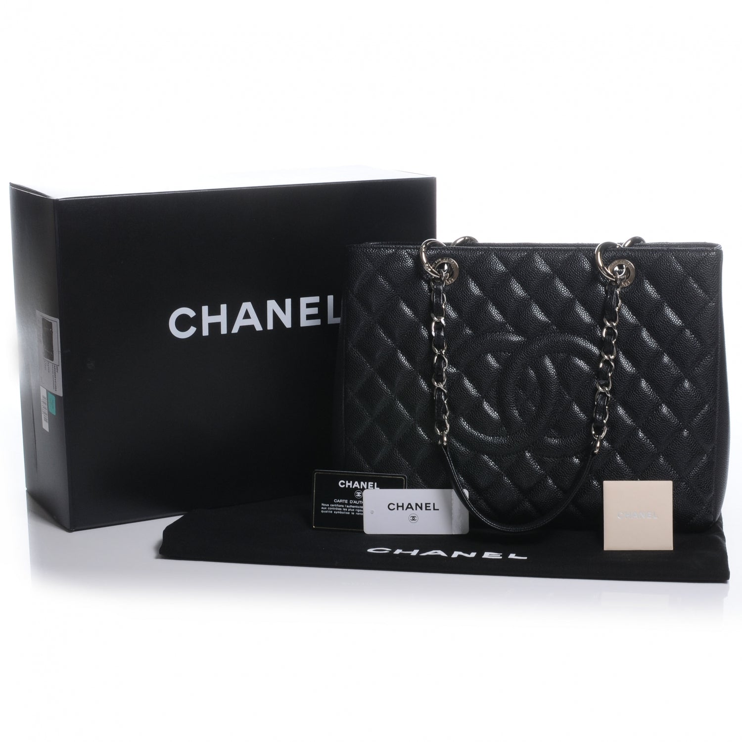 Chanel Caviar Grand Shopping Tote GST Black 4 of 8