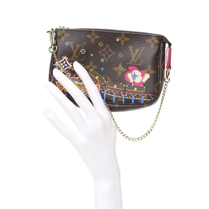 Louis Vuitton Monogram 2020 Christmas Animation Roller Coaster Mini Pochette Accessories Pivoine 2 of 8