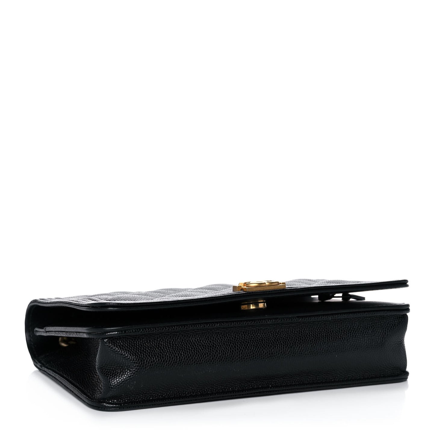 Caviar Quilted Boy Wallet On Chain WOC Black