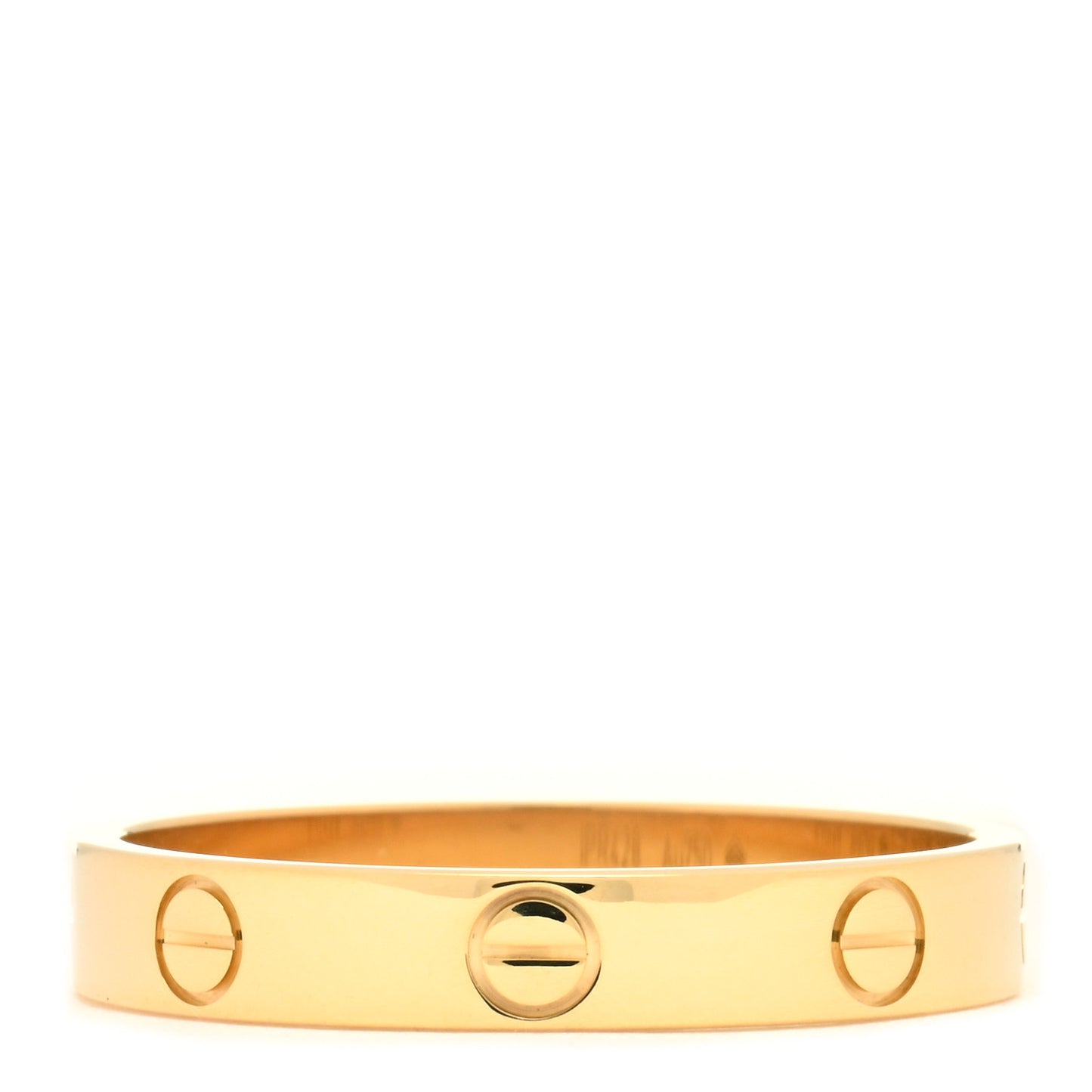 18K Yellow Gold 3.5mm LOVE Wedding Band Ring 60 9.25