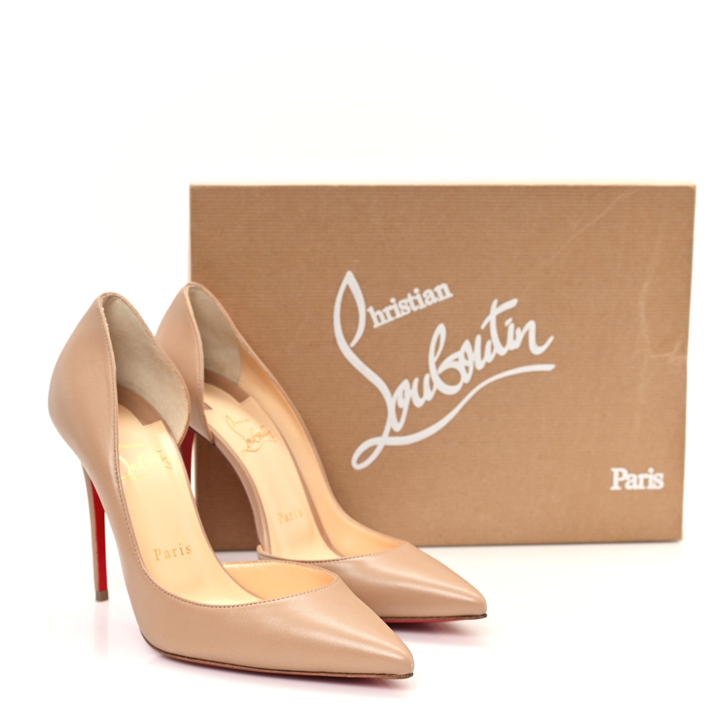Shiny Nappa Iriza 100 Pumps 36.5 Nude