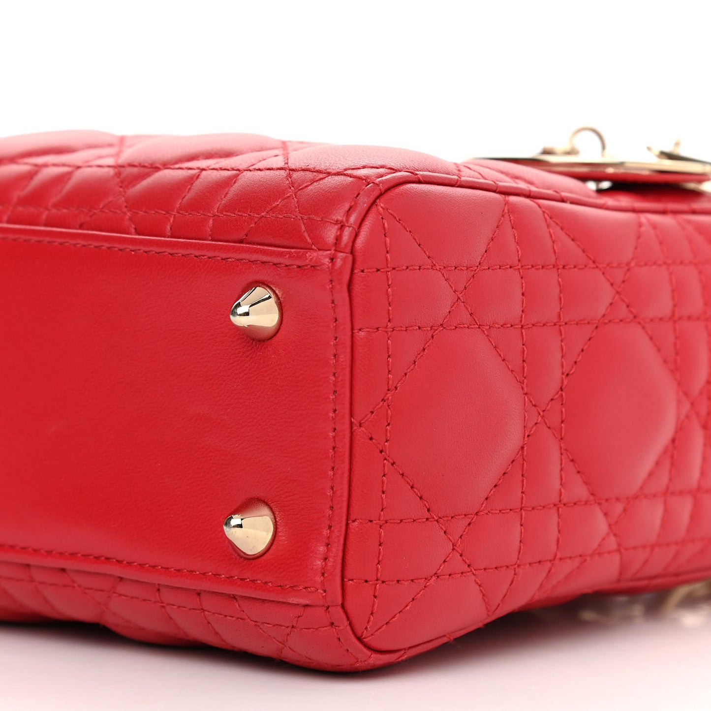 Lambskin Cannage Small My Lady Dior Red