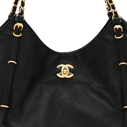 Chanel Calfskin Quilted Small Shopping Bag Black 9 of 11