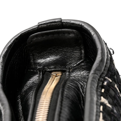 Chanel Tweed Calfskin Small Gabrielle Hobo Black White 11 of 12