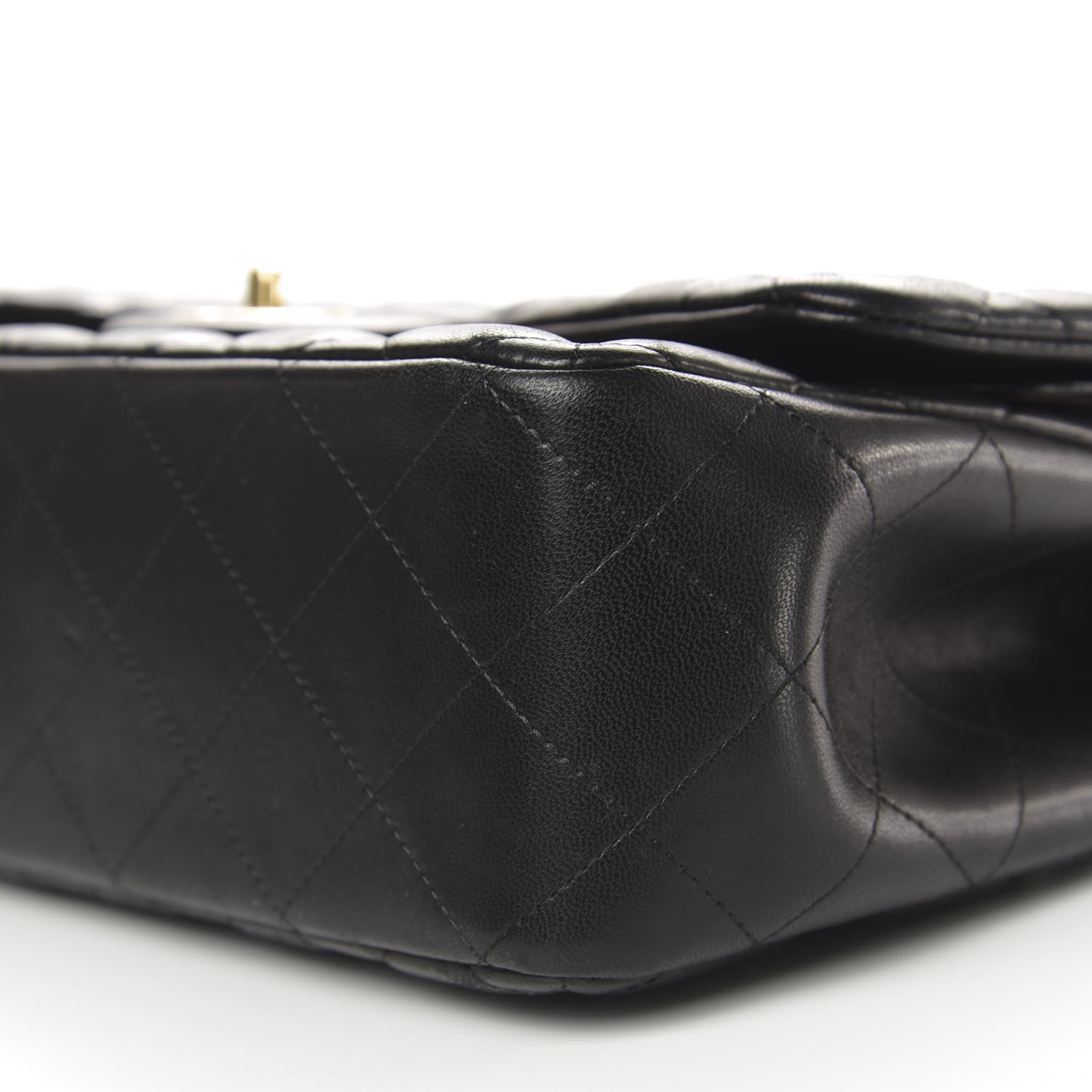 Chanel Lambskin Quilted Jumbo Double Flap Black 13 of 14