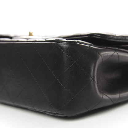 Chanel Lambskin Quilted Jumbo Double Flap Black 13 of 14