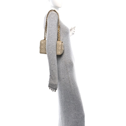 Christian Dior Calfskin Cannage Small Caro Bag Beige 2 of 9