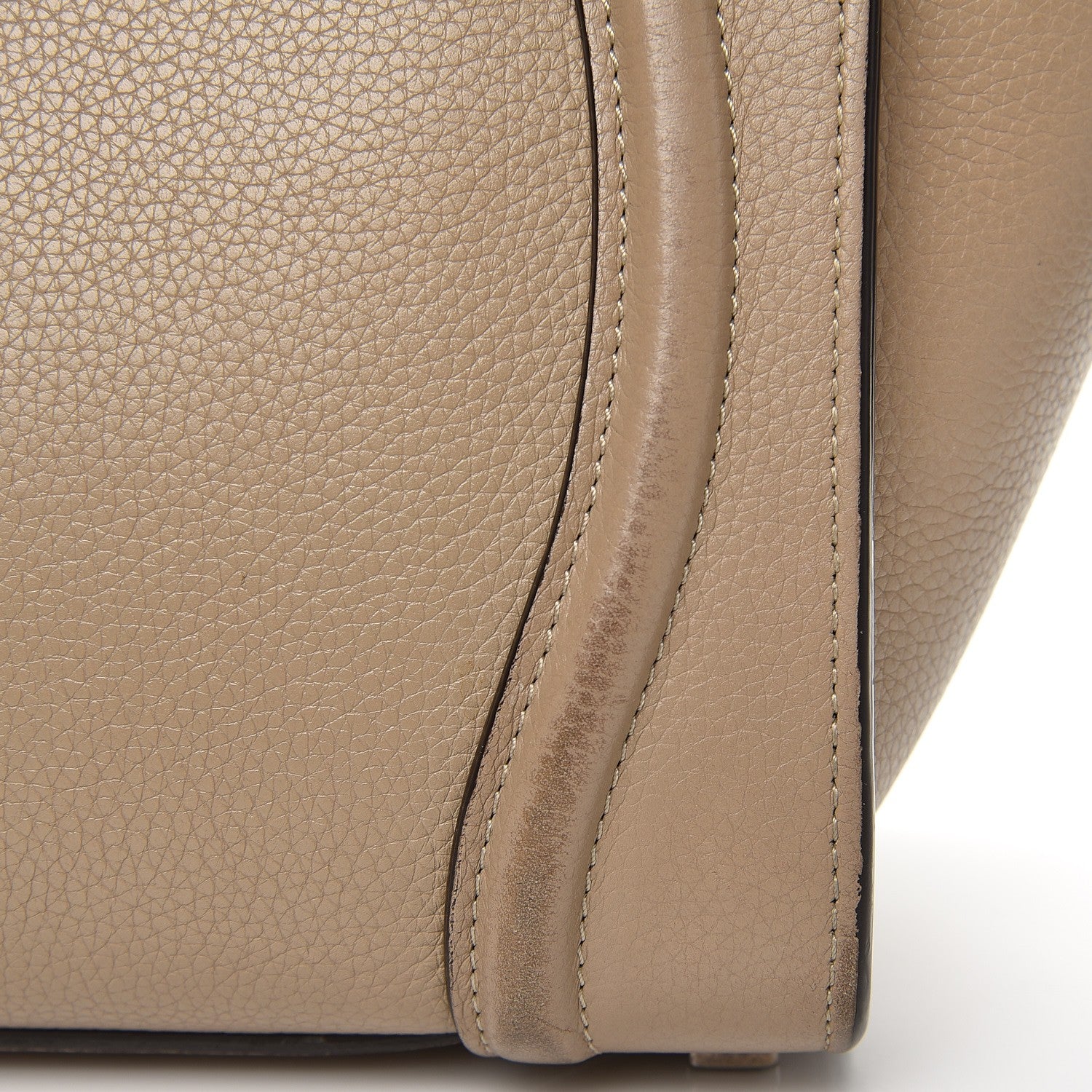 Celine Drummed Calfskin Micro Luggage Dune 9 of 21