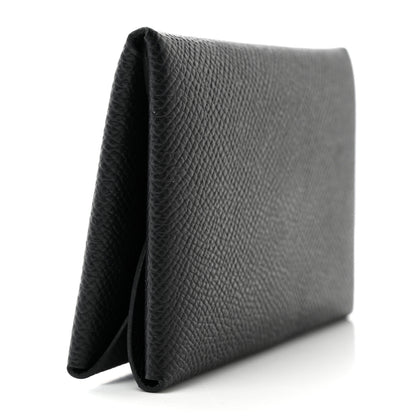 Hermes Epsom Calvi Duo Card Case Black 3 of 9