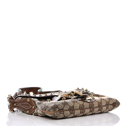 Gucci Monogram Studded Pelham Runway Flap Bag Brown 3 of 13