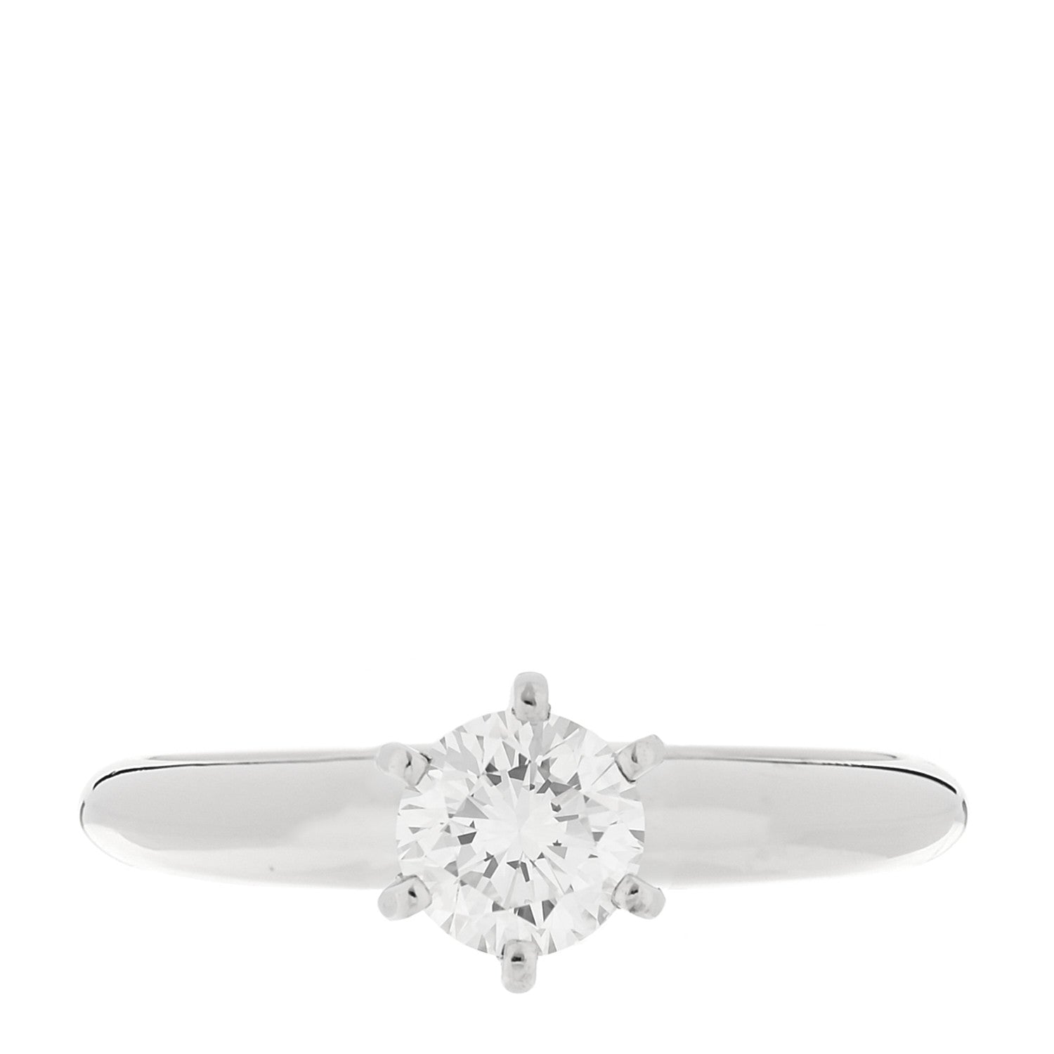 Tiffany Platinum Diamond .50ct Solitaire Engagement Ring 50 5.5 1 of 4
