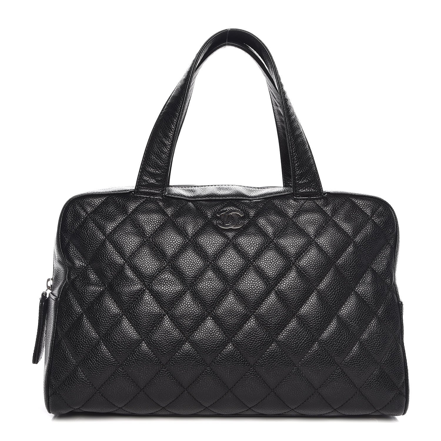 Chanel Caviar Quilted Bowler Black 1 of 12
