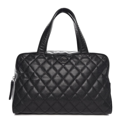 Chanel Caviar Quilted Bowler Black 1 of 12
