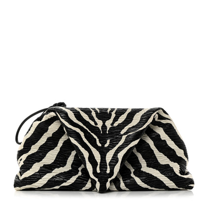 Bottega Veneta Nappa BV Trine Clutch Zebra 1 of 7