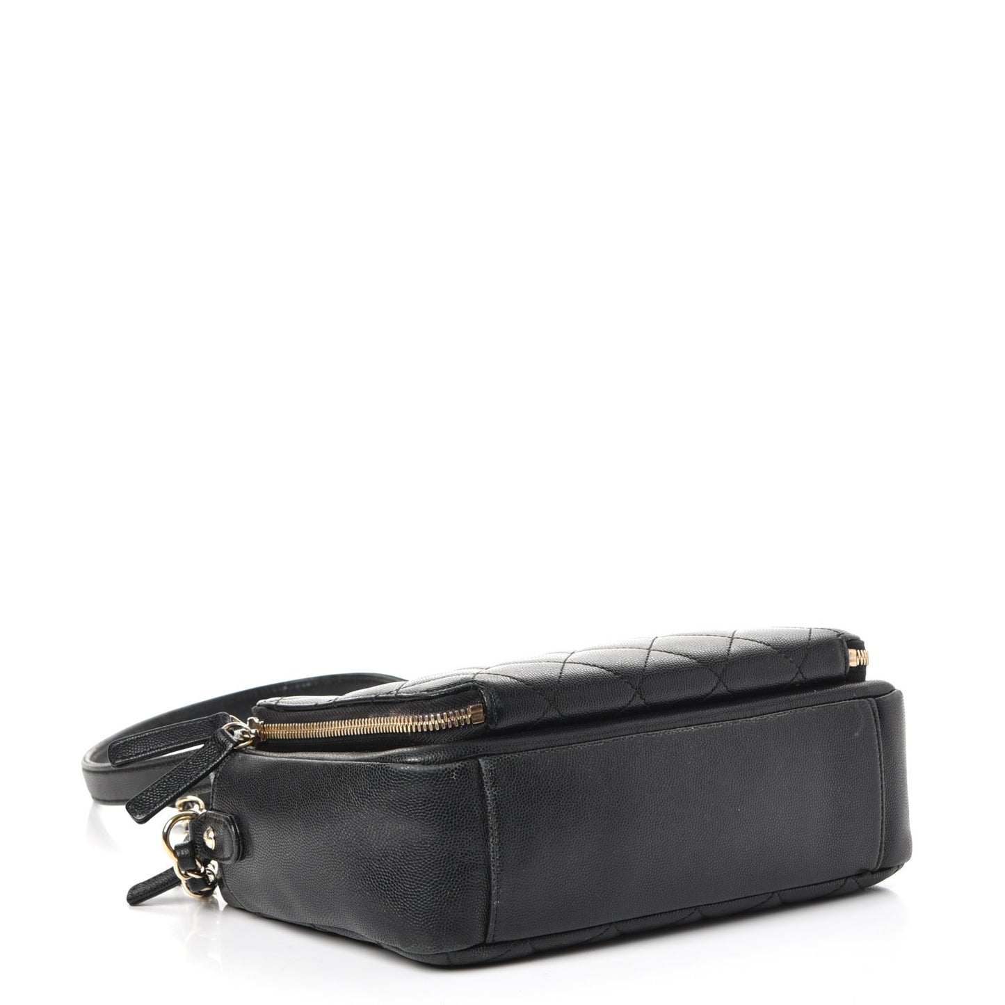 Caviar Quilted Business Affinity Camera Case Black