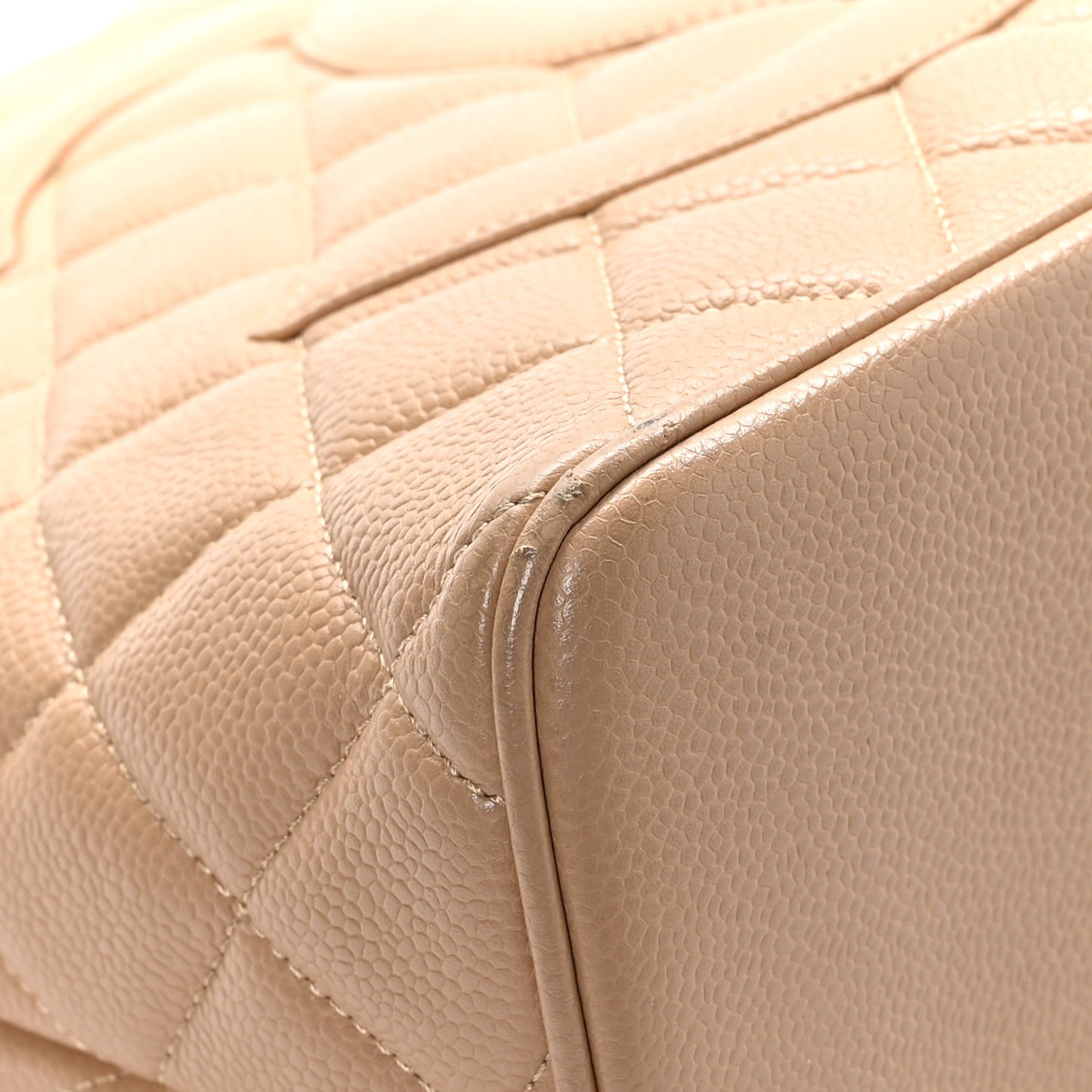 Caviar Quilted Medallion Tote Beige